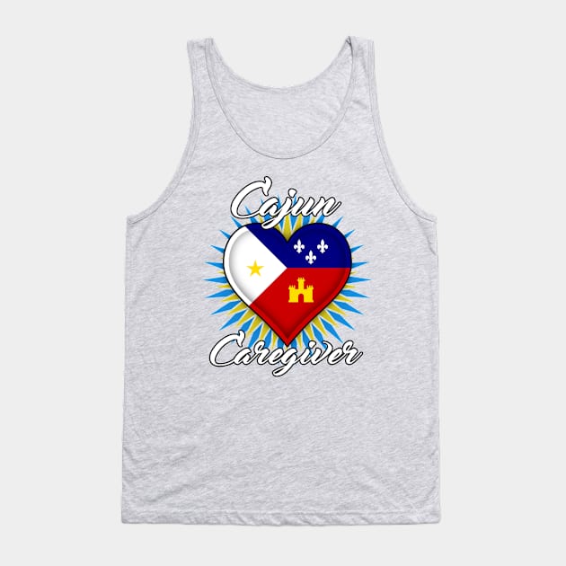 Cajun Caregiver (white font) Tank Top by WCN Store